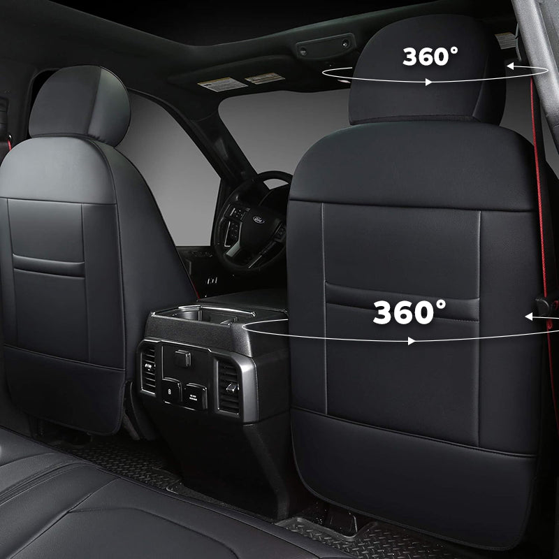 Custom Fit All-inclusive Luxury Premium Leather Car Seat Cover Special For Ford F150 (2015-2023), F250, F350, F450 (2017-2023)