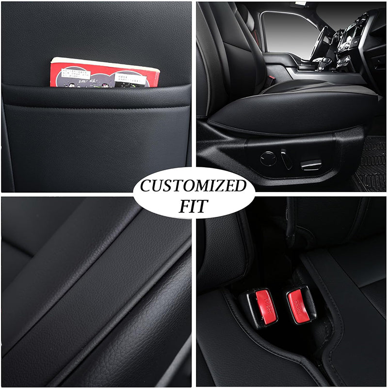 Custom Fit All-inclusive Luxury Premium Leather Car Seat Cover Special For Ford F150 (2015-2023), F250, F350, F450 (2017-2023)