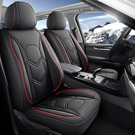 Universal Car Seat Covers – Waterproof Faux Leather, Full Set for 5-Seat Cars & SUVs