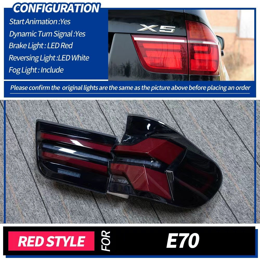 BMW X5 E70 Tail Lights with Sequential Turn Signals (2007-2013)