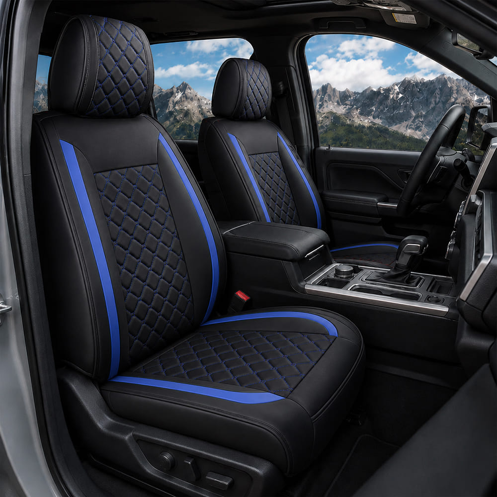 Custom Fit Toyota Tacoma Leather Seat Covers (2005-2026), Full Coverage Fit