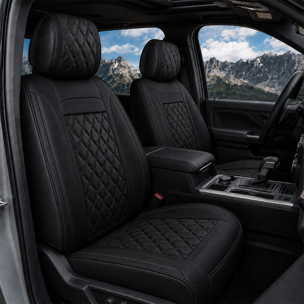 Custom Fit Toyota Tacoma Leather Seat Covers (2005-2026), Full Coverage Fit