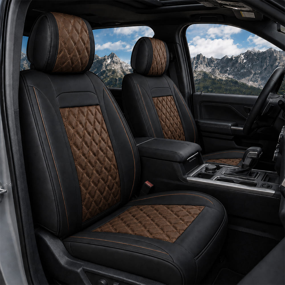 Custom Fit Toyota Tacoma Leather Seat Covers (2005-2026), Full Coverage Fit