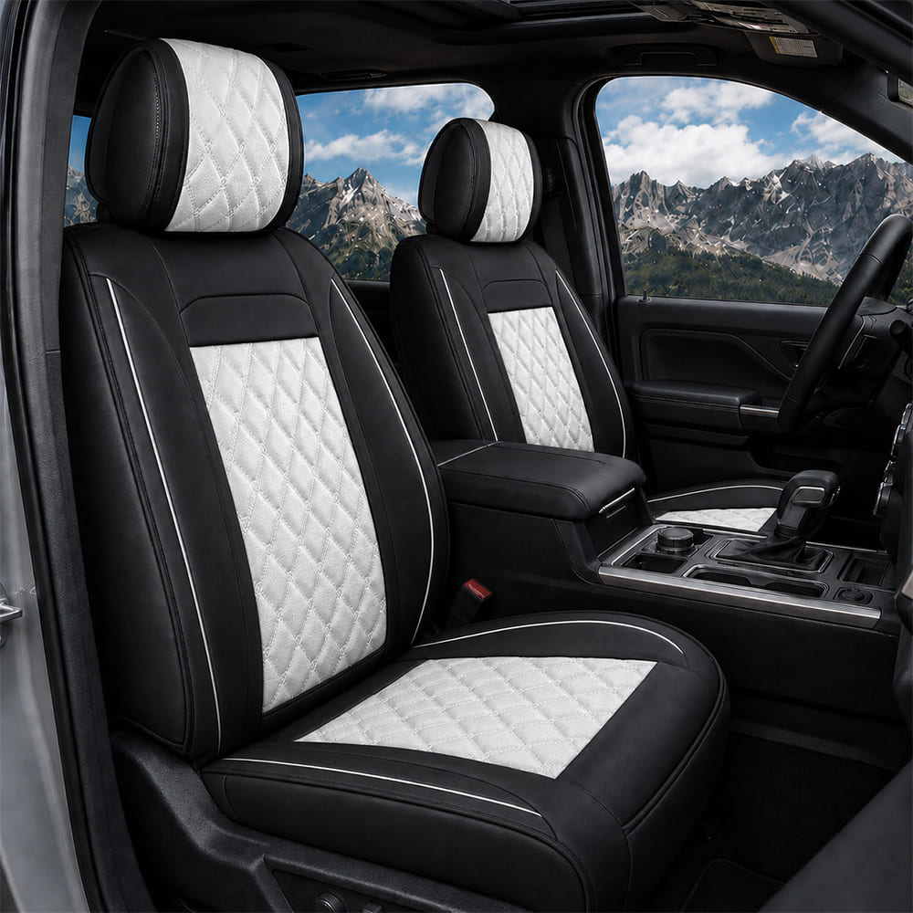 Custom Fit Toyota Tacoma Leather Seat Covers (2005-2026), Full Coverage Fit