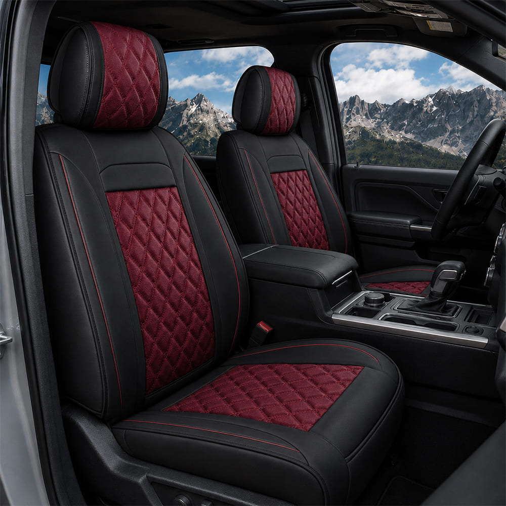 Custom Fit Toyota Tacoma Leather Seat Covers (2005-2026), Full Coverage Fit