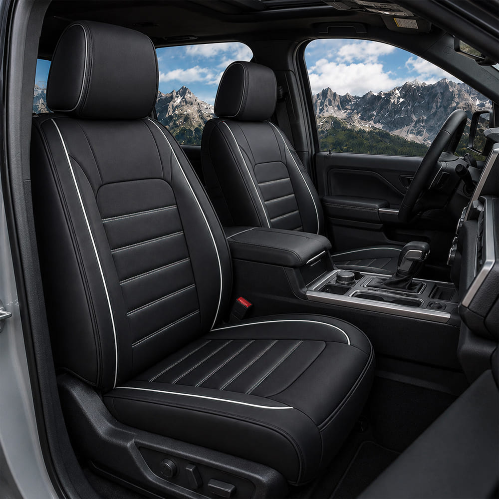 Custom Fit Toyota Tacoma Leather Seat Covers (2005-2026), Full Coverage Fit