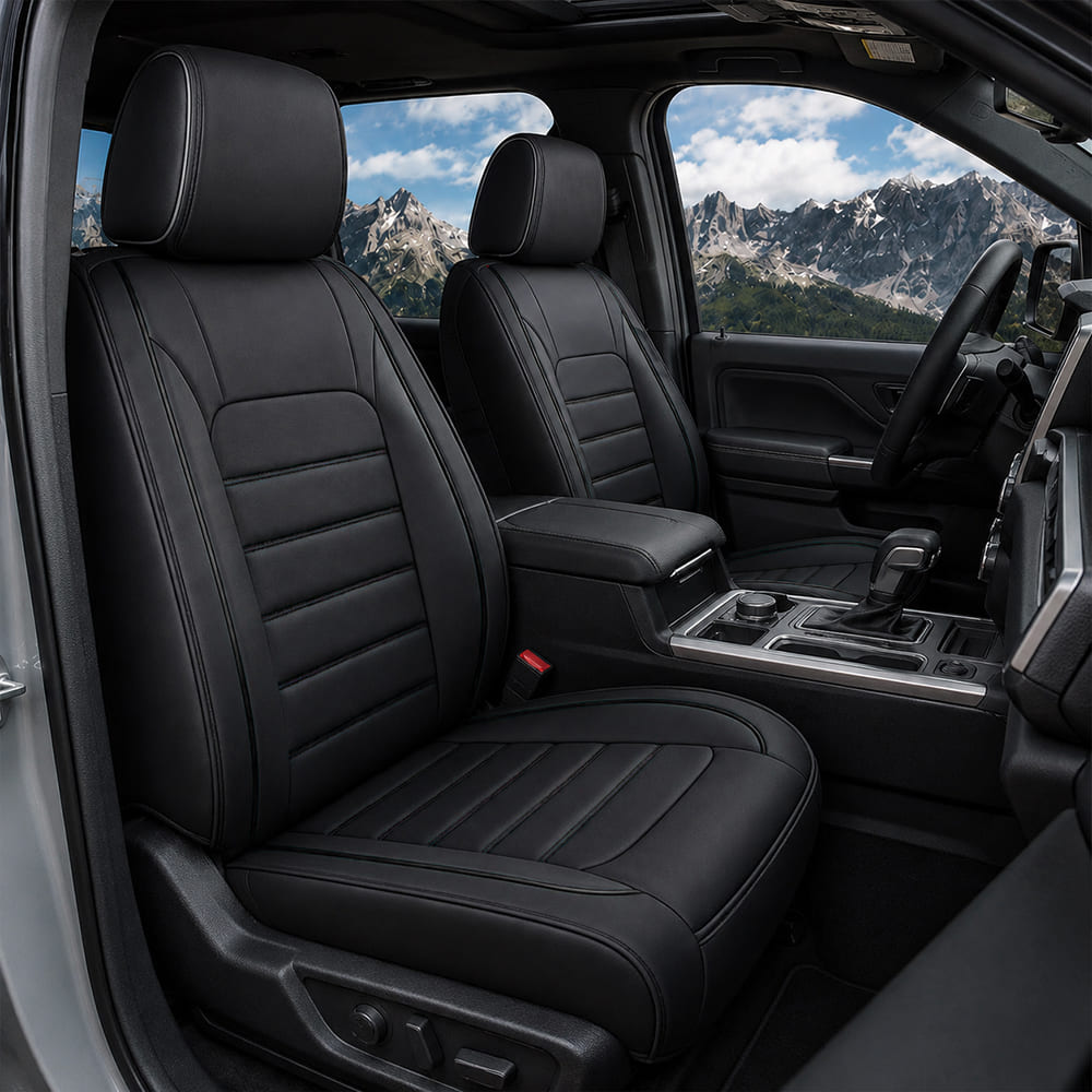 Custom Fit Toyota Tacoma Leather Seat Covers (2005-2026), Full Coverage Fit