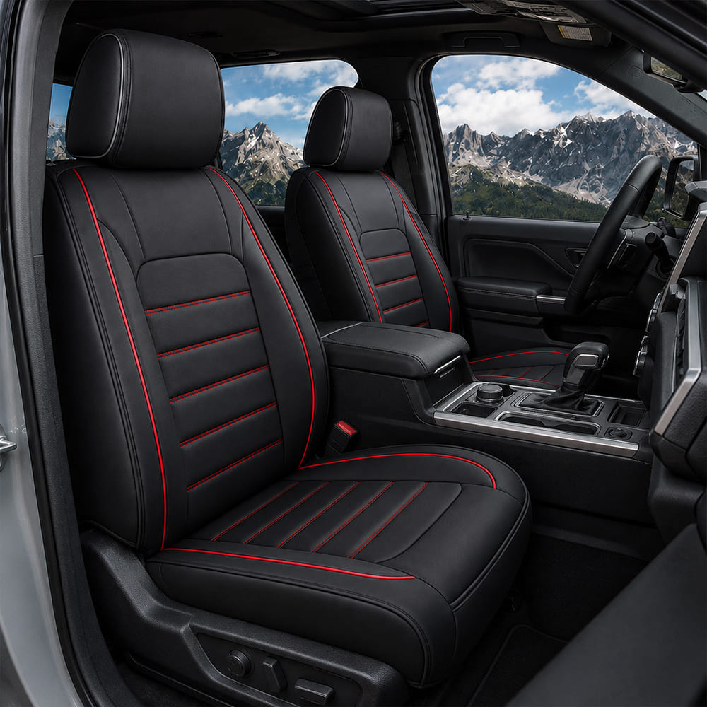 Custom Fit Toyota Tacoma Leather Seat Covers (2005-2026), Full Coverage Fit