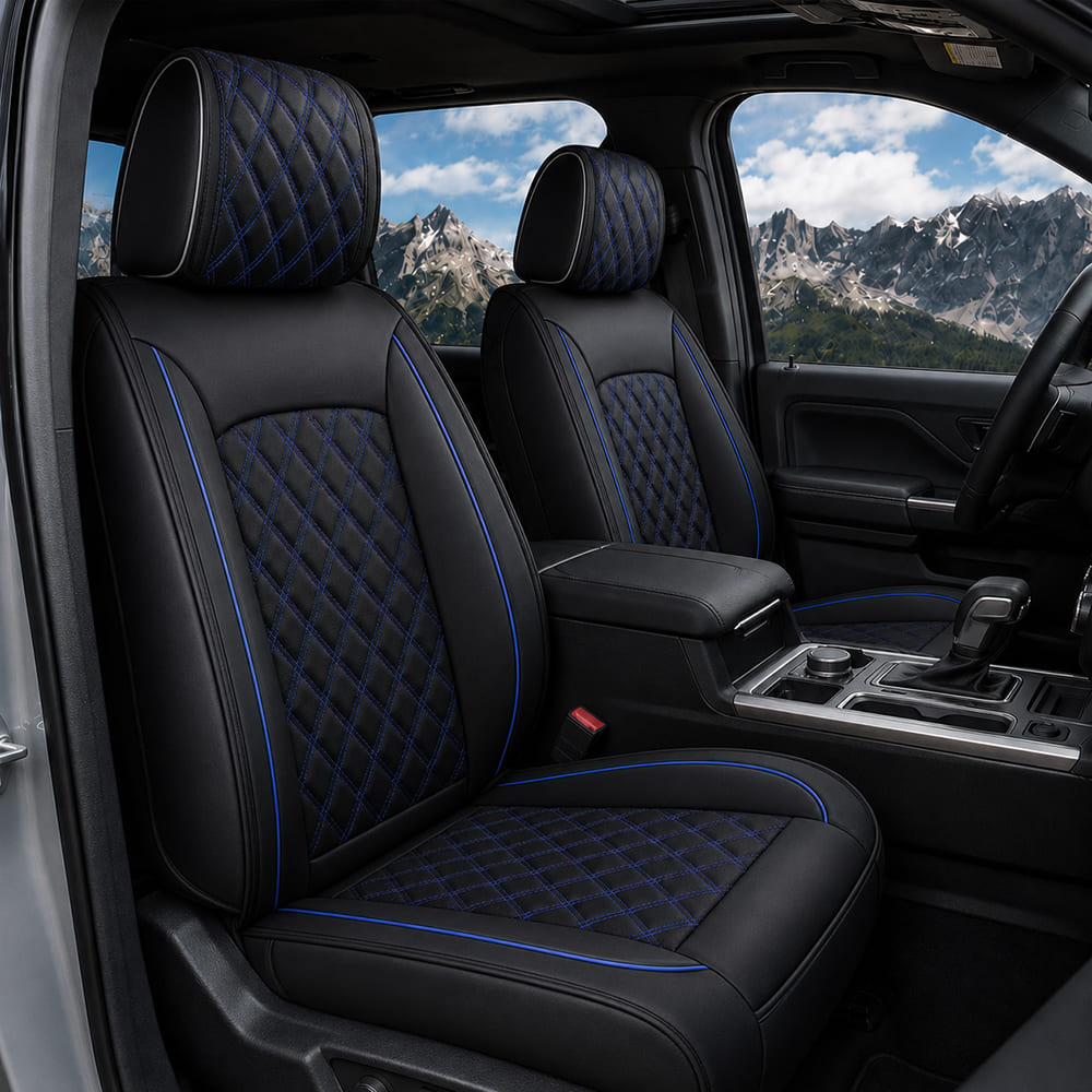 Custom Fit Toyota Tacoma Leather Seat Covers (2005-2026), Full Coverage Fit