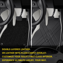 Load image into Gallery viewer, Tesla Model 3/Y Luxury Leather Full Coverage Floor Mats