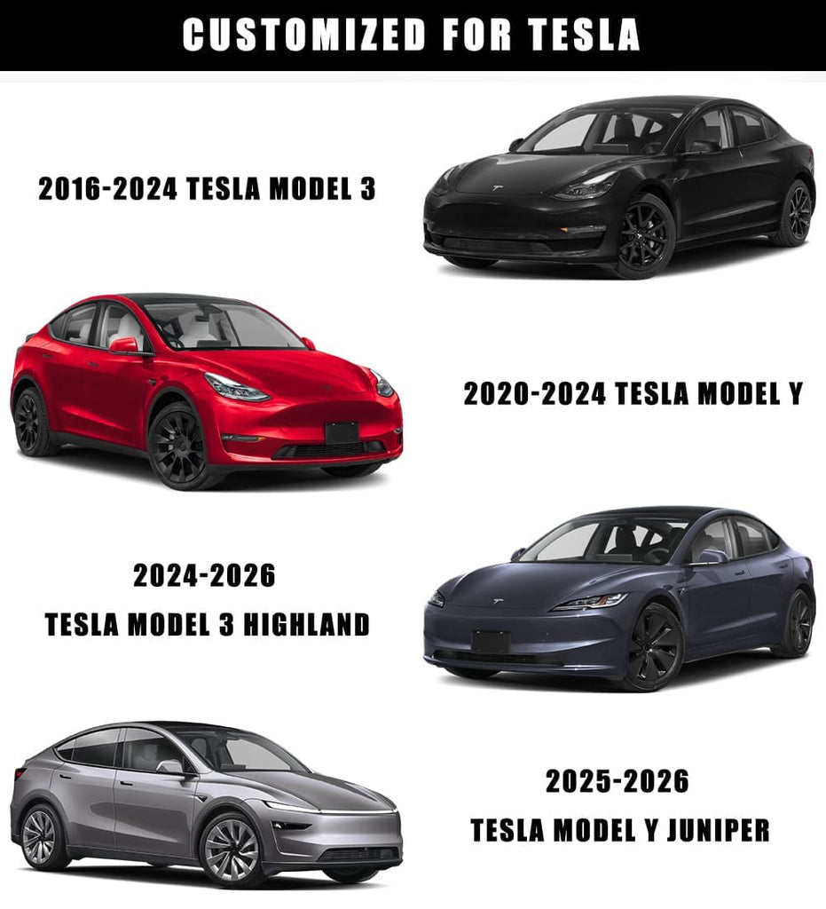 Tesla Model 3/Y Luxury Leather Full Coverage Floor Mats