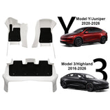 Special for Tesla Model 3/Highland/Y/Juniper All-Weather Leather Floor Mats Interior Liners