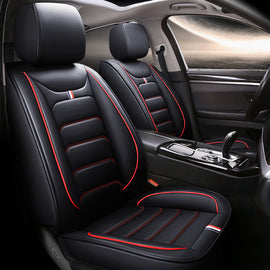 Universal Faux Leather Car Seat Covers 5-Piece Set – Waterproof, Easy Install, Fit SUV, Sedan & Truck