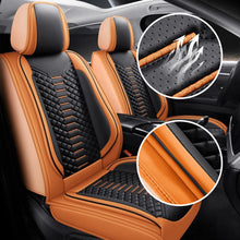 Load image into Gallery viewer, Universal Fit 5-Seat Car Seat Covers – Breathable Faux Leather Full Set for Cars, SUVs &amp; Trucks
