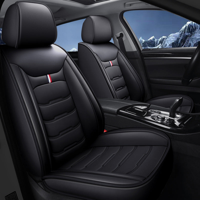 Universal Fit Faux Leather Car Seat Covers – 5-Piece Set, Waterproof, Easy Care for Most Vehicles
