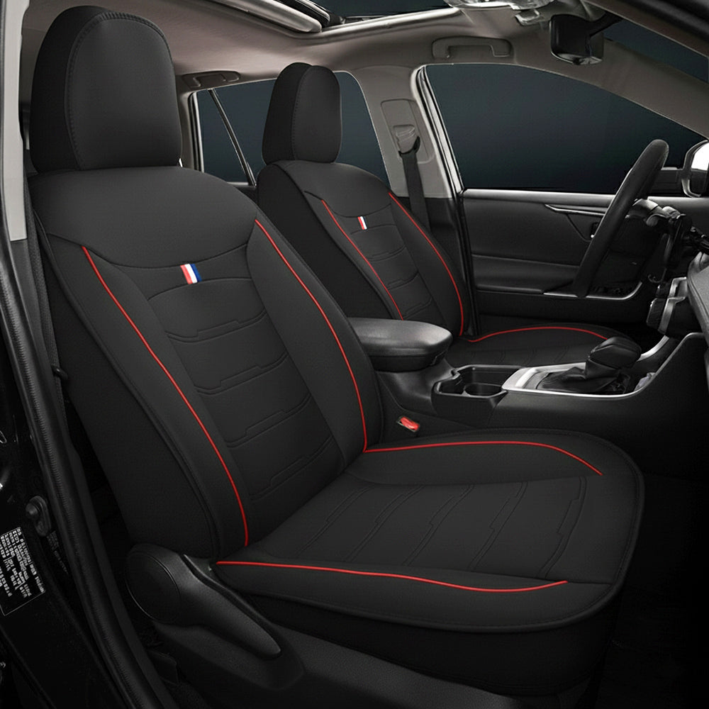 Universal Fit Faux Leather Car Seat Covers – 5-Piece Set, Waterproof, Easy Care for Most Vehicles