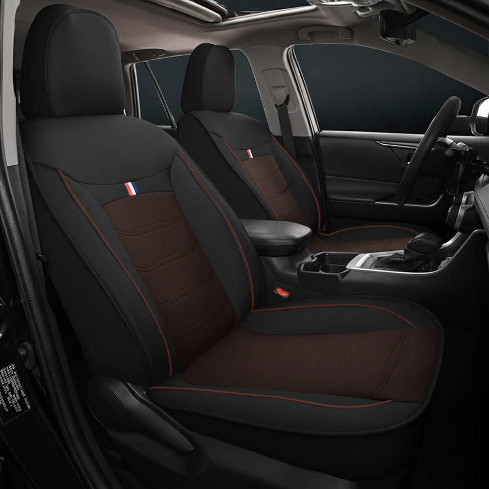 Universal Fit Faux Leather Car Seat Covers – 5-Piece Set, Waterproof, Easy Care for Most Vehicles