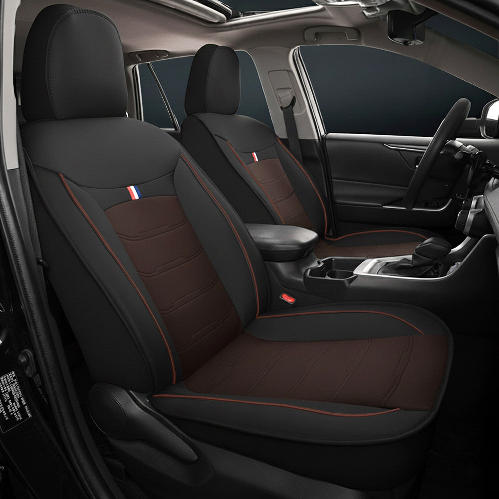 Universal Fit Faux Leather Car Seat Covers – 5-Piece Set, Waterproof, Easy Care for Most Vehicles