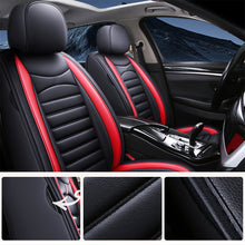 Load image into Gallery viewer, Universal 5-Seat Faux Leather Car Seat Covers Full Set – Waterproof &amp; Airbag Safe Fit for Most Vehicles