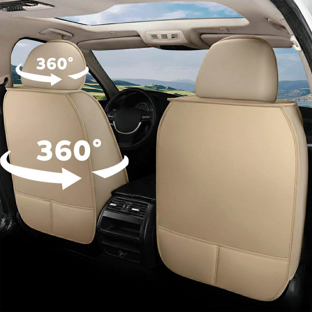 Universal Fit Car Seat Covers Full Set – Waterproof Scratch-Resistant Faux Leather for Cars & Pickups