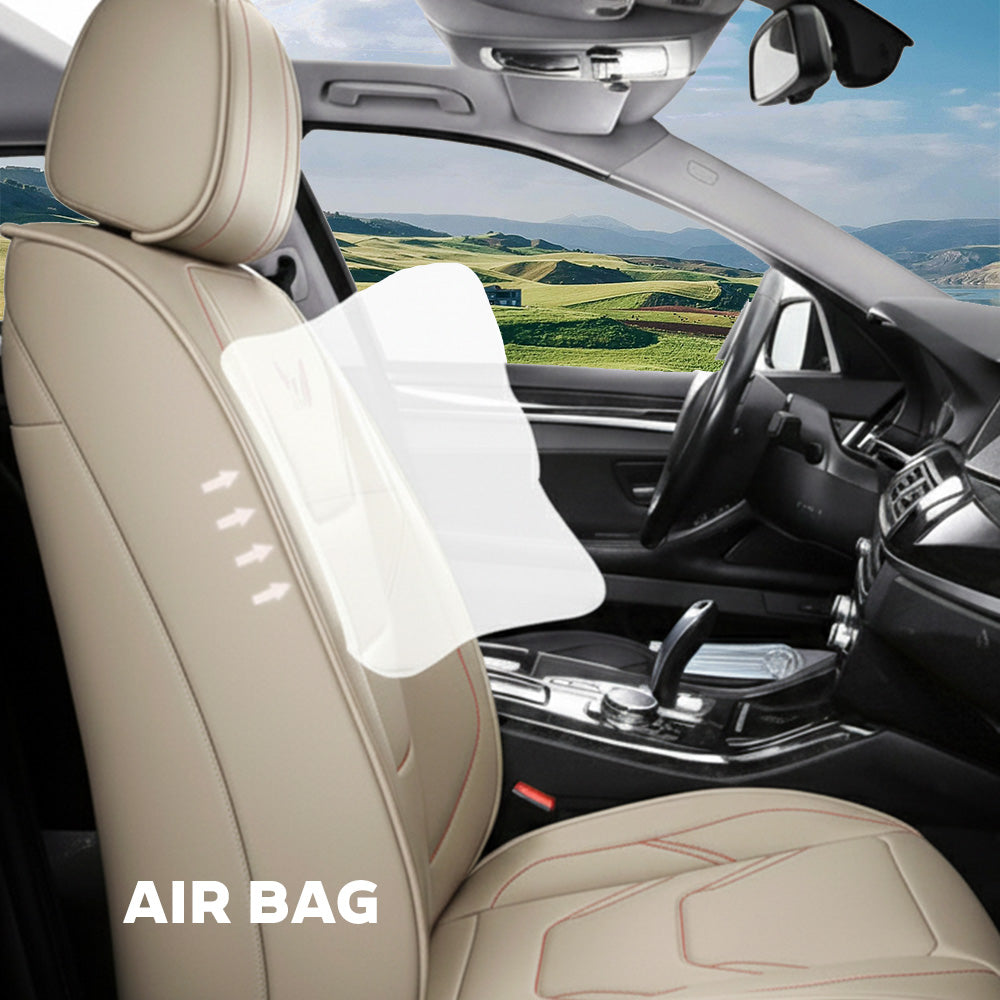 Universal Fit Car Seat Covers Full Set – Waterproof Scratch-Resistant Faux Leather for Cars & Pickups