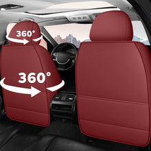 Load image into Gallery viewer, AmanCarport Universal 5-Seat Car Seat Covers – Faux Leather &amp; Ice Silk Full Set, Breathable &amp; Airbag Compatible