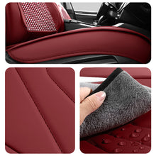 Load image into Gallery viewer, AmanCarport Universal 5-Seat Car Seat Covers – Faux Leather &amp; Ice Silk Full Set, Breathable &amp; Airbag Compatible