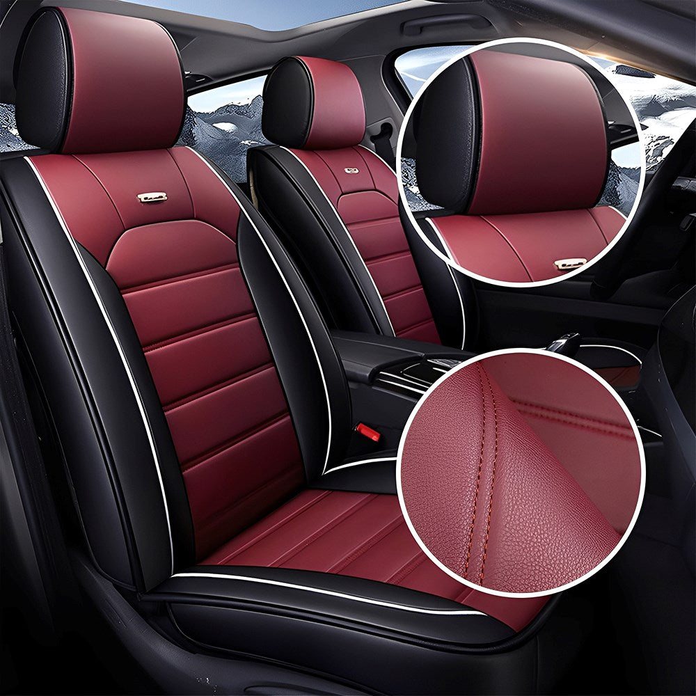 Universal Faux Leather Car Seat Covers – 5-Piece Waterproof Seat Protector for Most Vehicles