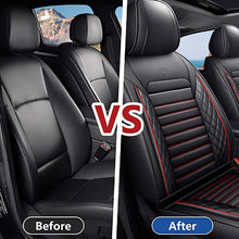 Load image into Gallery viewer, Full Set Car Seat Covers, Universal Leather Seat Covers for Most Cars, SUVs &amp; Trucks – Waterproof Front &amp; Back Protector