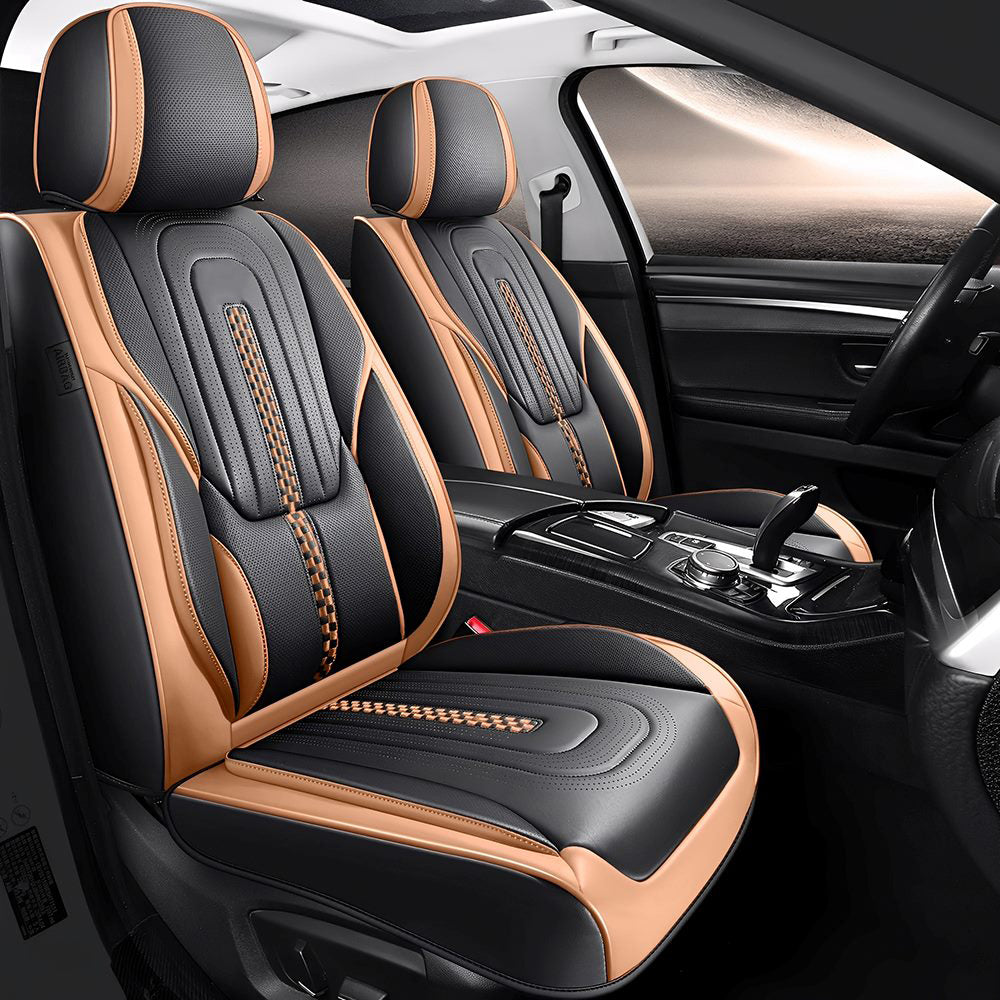 5-Piece Universal Faux Leather Car Seat Covers – Waterproof Cushion Protectors for All Vehicles