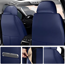 Load image into Gallery viewer, Luxury 3D Car Seat Covers – 5-Piece Waterproof Faux Leather &amp; Ice Silk, Universal Fit for Sedans, SUVs &amp; Trucks
