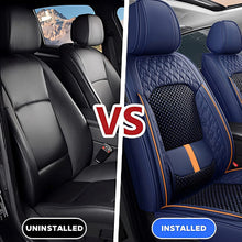 Load image into Gallery viewer, Luxury 3D Car Seat Covers – 5-Piece Waterproof Faux Leather &amp; Ice Silk, Universal Fit for Sedans, SUVs &amp; Trucks