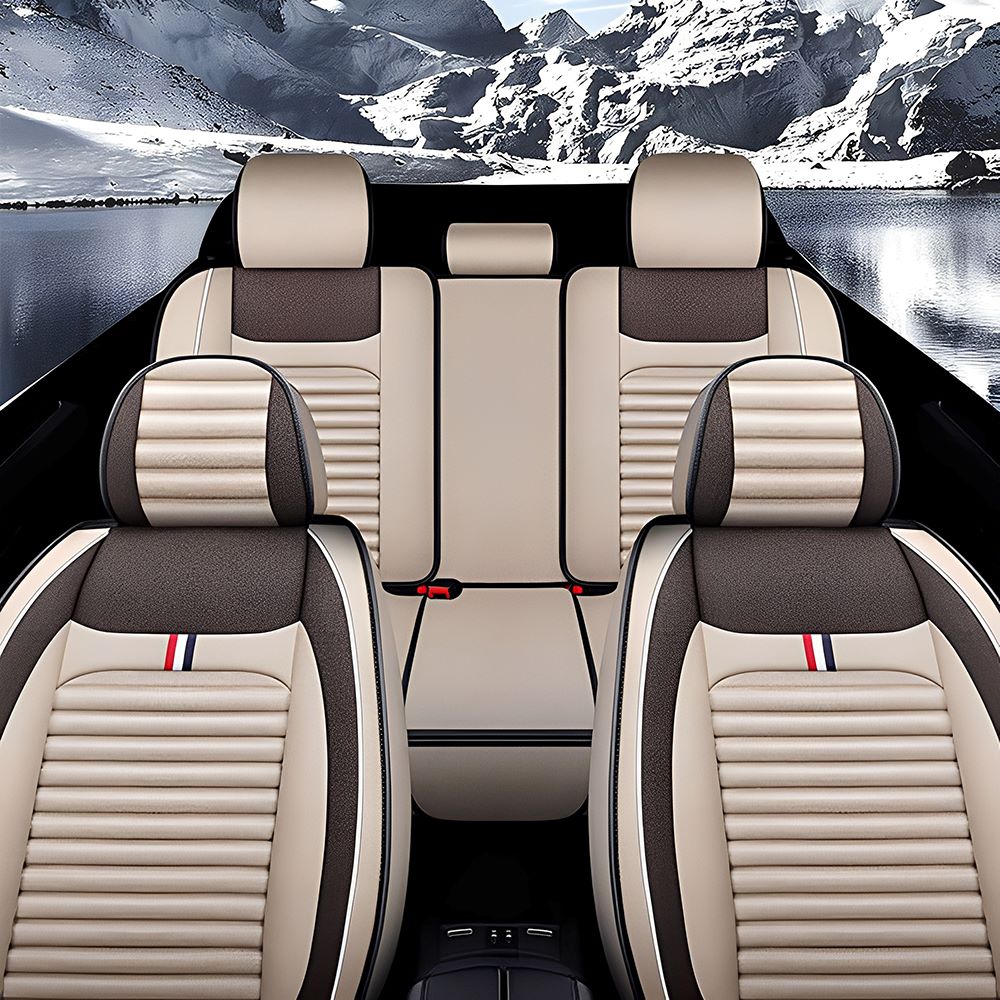 Cotton Linen Car Seat Covers Full Set – Durable, Eco-Friendly & Easy Install for 5-Seat Vehicles