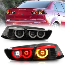 Mitsubishi Lancer EVO X 2008–2020 LED Taillights Assembly, Sequential Turn Signals, Plug & Play