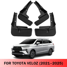 Amancarport® No-Drill Mud Flaps for Toyota Veloz 2021–2025 Custom Fit All-Weather Front & Rear Splash Guards (4PCS)