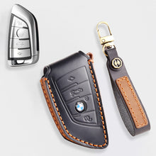 Load image into Gallery viewer, Genuine Leather Key Fob Cover for BMW 1 3 4 5 7 Series X1 X3 X4 X5 X6 X7 330i 530i 540i 730i Smart Key Case Holder Accessories