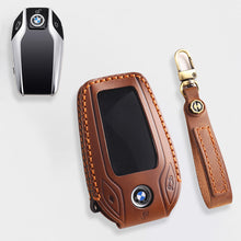Load image into Gallery viewer, Genuine Leather Key Fob Cover for BMW 1 3 4 5 7 Series X1 X3 X4 X5 X6 X7 330i 530i 540i 730i Smart Key Case Holder Accessories