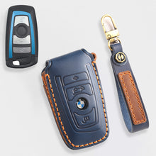 Load image into Gallery viewer, Genuine Leather Key Fob Cover for BMW 1 3 4 5 7 Series X1 X3 X4 X5 X6 X7 330i 530i 540i 730i Smart Key Case Holder Accessories