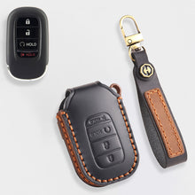 Load image into Gallery viewer, Genuine Leather Key Cover for Honda Civic, Accord, CR-V, Pilot, HR-V - 2 to 7 Button Case / Fits Odyssey, Passport, Insight