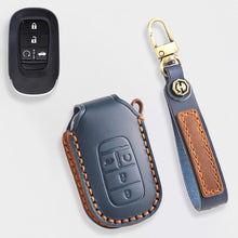 Load image into Gallery viewer, Genuine Leather Key Cover for Honda Civic, Accord, CR-V, Pilot, HR-V - 2 to 7 Button Case / Fits Odyssey, Passport, Insight