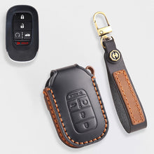 Load image into Gallery viewer, Genuine Leather Key Cover for Honda Civic, Accord, CR-V, Pilot, HR-V - 2 to 7 Button Case / Fits Odyssey, Passport, Insight