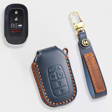 Load image into Gallery viewer, Genuine Leather Key Cover for Honda Civic, Accord, CR-V, Pilot, HR-V - 2 to 7 Button Case / Fits Odyssey, Passport, Insight