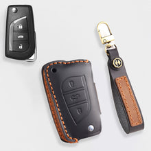 Load image into Gallery viewer, For Toyota Key Fob Cover Genuine Leather Key Case Shell Compatible with 4Runner Highlander Camry RAV4 C-HR (2/3/45/6 Buttons)