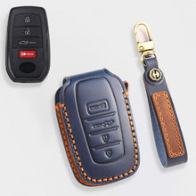 Load image into Gallery viewer, For Toyota Key Fob Cover Genuine Leather Key Case Shell Compatible with 4Runner Highlander Camry RAV4 C-HR (2/3/45/6 Buttons)