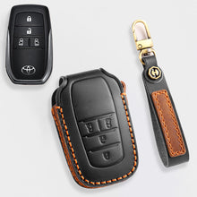 Load image into Gallery viewer, For Toyota Key Fob Cover Genuine Leather Key Case Shell Compatible with 4Runner Highlander Camry RAV4 C-HR (2/3/45/6 Buttons)