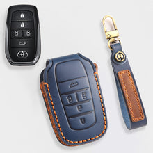 Load image into Gallery viewer, For Toyota Key Fob Cover Genuine Leather Key Case Shell Compatible with 4Runner Highlander Camry RAV4 C-HR (2/3/45/6 Buttons)