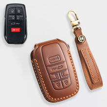 Load image into Gallery viewer, For Toyota Key Fob Cover Genuine Leather Key Case Shell Compatible with 4Runner Highlander Camry RAV4 C-HR (2/3/45/6 Buttons)