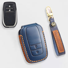 Load image into Gallery viewer, For Toyota Key Fob Cover Genuine Leather Key Case Shell Compatible with 4Runner Highlander Camry RAV4 C-HR (2/3/45/6 Buttons)