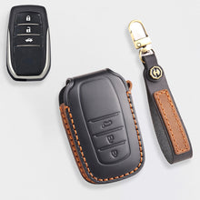 Load image into Gallery viewer, For Toyota Key Fob Cover Genuine Leather Key Case Shell Compatible with 4Runner Highlander Camry RAV4 C-HR (2/3/45/6 Buttons)