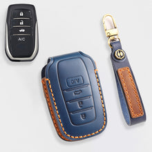 Load image into Gallery viewer, For Toyota Key Fob Cover Genuine Leather Key Case Shell Compatible with 4Runner Highlander Camry RAV4 C-HR (2/3/45/6 Buttons)